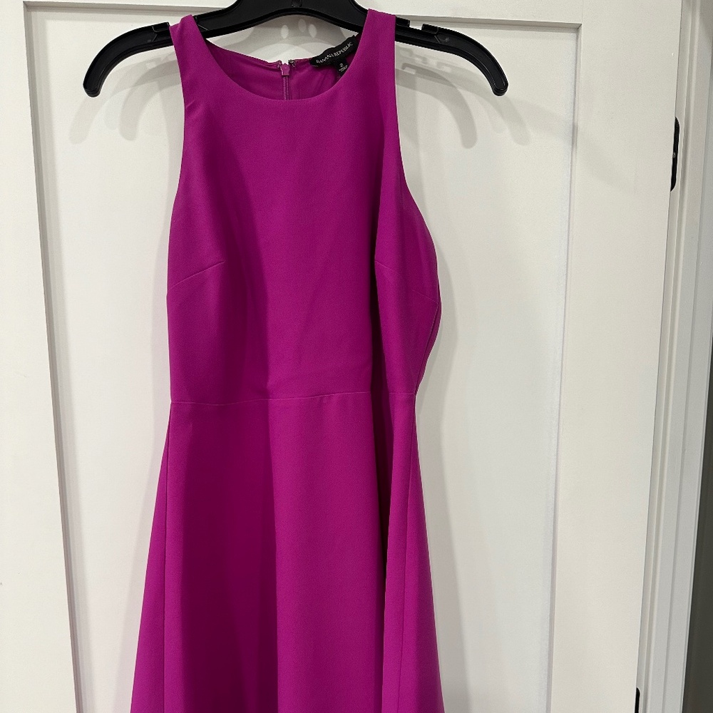 Banana Republic Magenta Dress with Slits on Back